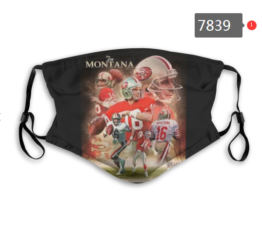 NFL 2020 San Francisco 49ers #18 Dust mask with filter->nfl dust mask->Sports Accessory